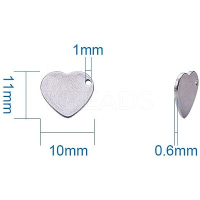Handmade Gifts Ideas for Valentines Day 304 Stainless Steel Stamping Blank Tag Pendants STAS-PH0010-20-1