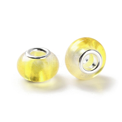 Two Tone Resin European Beads RESI-M001-02F-1