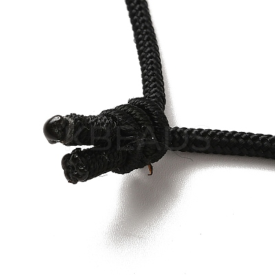 Natural Smoky Quartz Nuggets Pendant Necklace with Polyester Cord for Women G-H285-05A-1