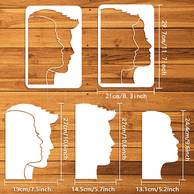 2Pcs 2 Styles PET Hollow Out Drawing Painting Stencils DIY-WH0394-0175-1