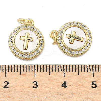Brass Micro Pave Cubic Zirconia Pendants KK-A282-01G-03-1