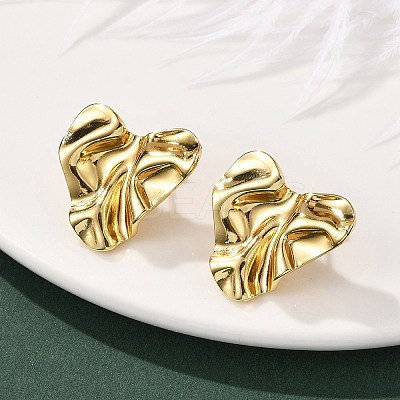 304 Stainless Steel Stud Earrings for Women EJEW-U052-03G-1