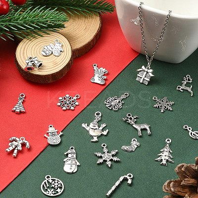 100Pcs 20 Styles Tibetan Style Alloy Pendants FIND-YW0005-44-1