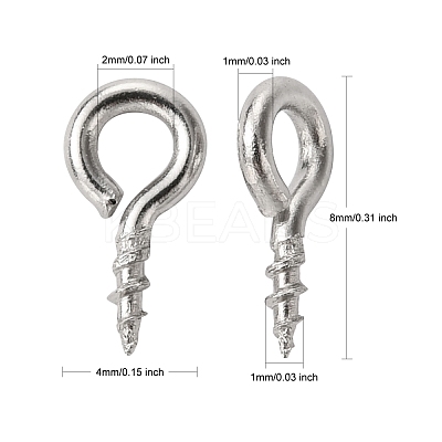 Tarnish Resistant 304 Stainless Steel Screw Eye Pin Peg Bails STAS-Q224-03A-1