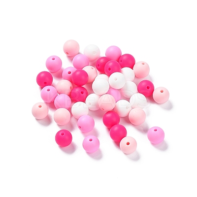 Round Food Grade Eco-Friendly Silicone Focal Beads SIL-F003-01F-1