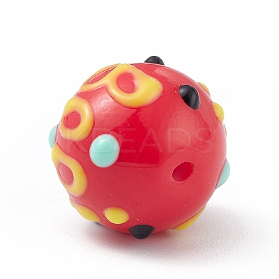 Opaque Painted Glass Beads LS-GLAA-B001-01J-1