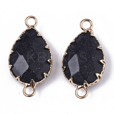 Synthetic Blue Goldstone Links connectors G-T131-09A-1