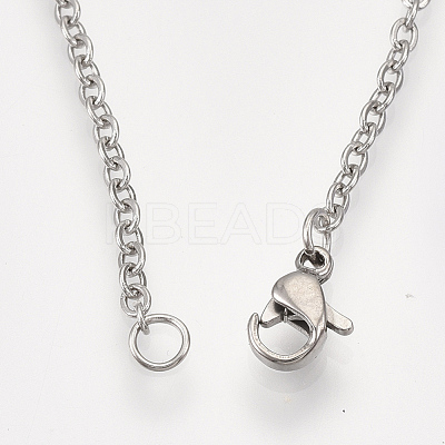 Non-Tarnish 201 Stainless Steel Pendant Necklaces NJEW-T009-JN104-1-40-1