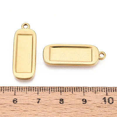 304 Stainless Steel Pendant Cabochon Settings STAS-N108-64G-1
