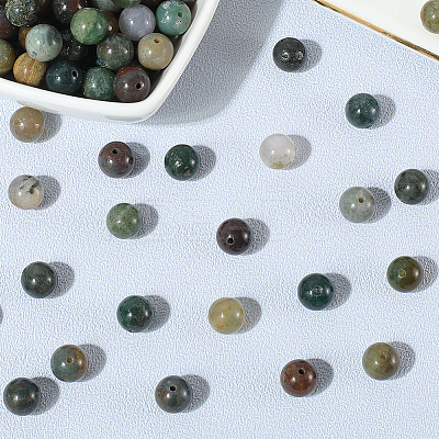 120Pcs Natural Indian Agate Beads G-PA0001-17B-1
