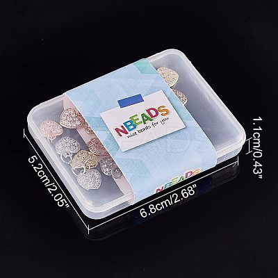 24Pcs 3 Colors Brass Micro Pave Clear Cubic Zirconia Charms KK-NB0001-41-1
