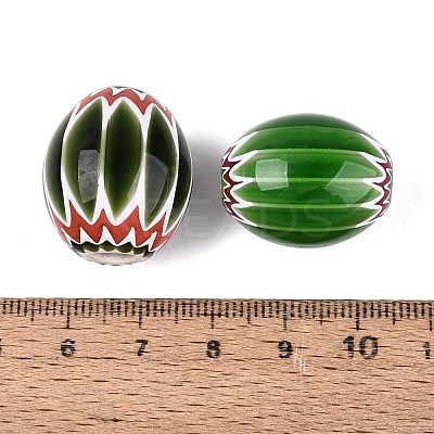 Handmade Millefiori Glass Barrel Beads LS-LA-N002-19E-1