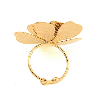 Ion Plating(IP) 304 Stainless Steel Open Cuff Ring for Women RJEW-S408-01G-1
