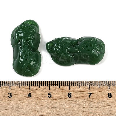 Spray Painted Imitation Jade Glass Beads GLAA-Z007-01G-1