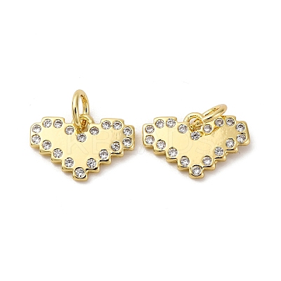 Brass Micro Pave Cubic Zirconia Pendants KK-P308-12G-1