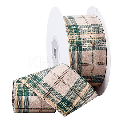 Polyester Tartan Ribbon OCOR-WH0105-098B-1