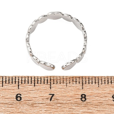 304 Stainless Steel Cuff Ring Components STAS-P452-01P-1