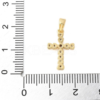 Brass Micro Pave Cubic Zirconia Pendants KK-U056-50G-1