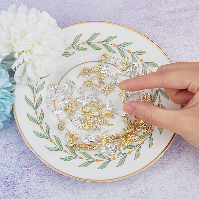80Pcs 8 Style Alloy Glass Rhinestone Cabochons MRMJ-HY0002-28-1