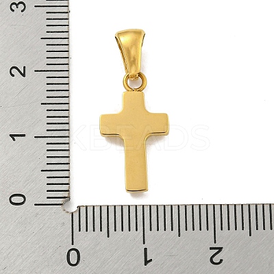 Ion Plating(IP) 304 Stainless Steel Cubic Zirconia Pendants STAS-C102-04B-G-1