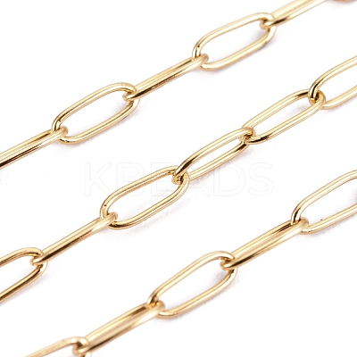 Ion Plating(IP) 304 Stainless Steel Paperclip Chains CHS-F010-01B-G-01-1