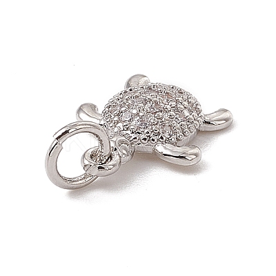 Brass Micro Pave Cubic Zirconia Charms ZIRC-F132-27P-1