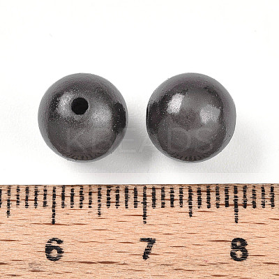 Spray Painted Acrylic Beads MACR-Q154-10mm-N05-1