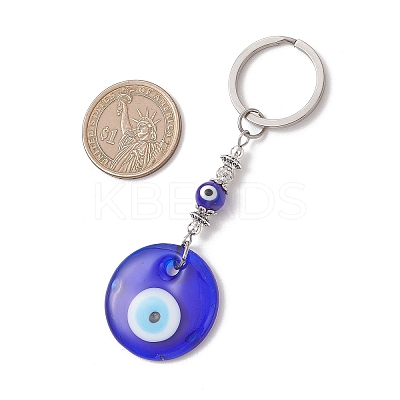 2Pcs Evil Eye Lampwork Keychains KEYC-JKC01454-1