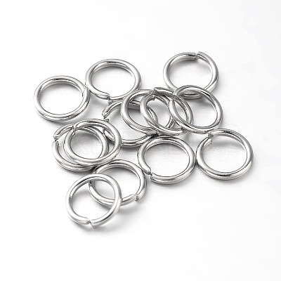 Eco-Friendly PVD Vacuum Plating & Long-Lasting Plated Brass Open Jump Rings X-KK-E663-8mm-P-1