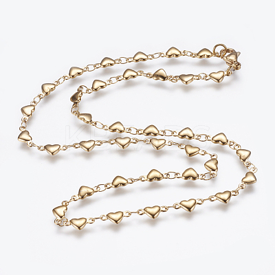 304 Stainless Steel Chain Necklaces STAS-P164-21G-1