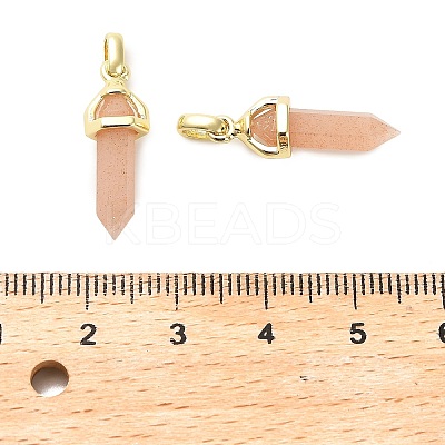 Natural Sunstone Double Terminal Pointed Pendant G-H097-01G-03-1