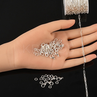 DIY Paperclip Chains Jewelry Set Making Kit DIY-YW0005-30S-1