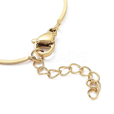 Ion Plating(IP) 304 Stainless Steel Curved Bar Link Chain Bracelets BJEW-K266-13G-1