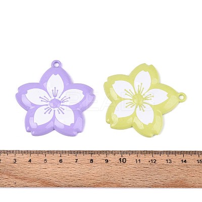 Spray Painted Alloy Big Pendants PALLOY-T092-81M-1