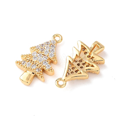 Brass Micro Pave Clear Cubic Zirconia Pendants KK-A284-17A-G-1