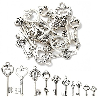 20Pcs 10 Style Tibetan Style Alloy Pendants TIBE-YW0001-34-1