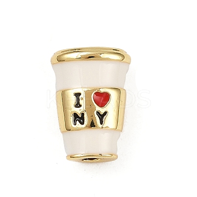Brass Enamel Beads KK-S526-27G-1