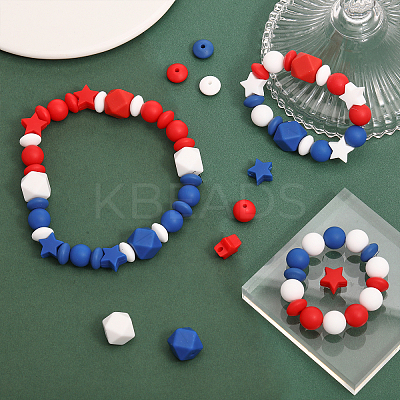 12 style Food Grade Eco-Friendly Silicone Beads SIL-FH0001-03-1