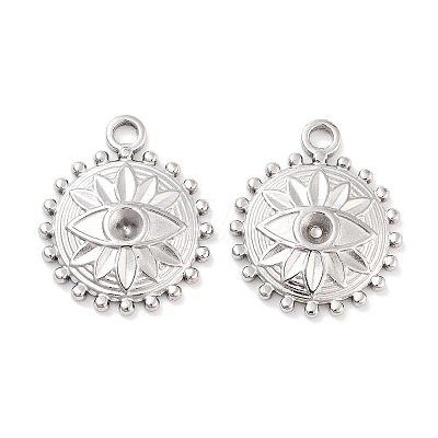 Non-Tarnish 304 Stainless Steel Pendant Rhinestone Settings LS-STAS-P364-02P-1