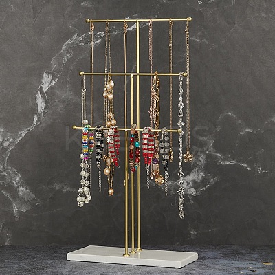 3-Tier Iron T-Bar Jewelry Display Risers ODIS-C008-02G-1