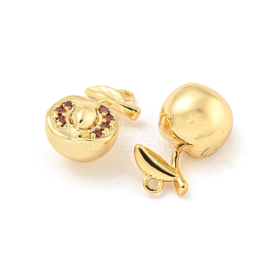 Brass Micro Pave Cubic Zirconia Pendants KK-K369-02G-04-1