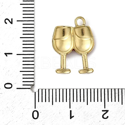 304 Stainless Steel Enamel Pendants STAS-I355-02G-1