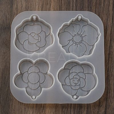 Camellia Rose Pendant Silicone Molds LS-SIL-B074-03-1