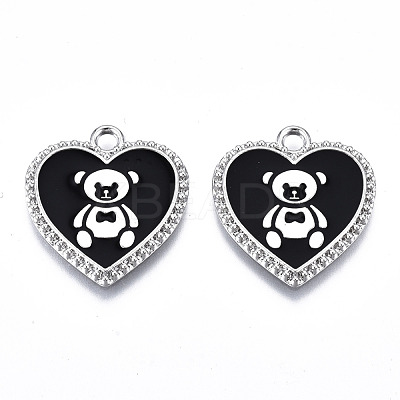 Eco-Friendly Alloy Enamel Pendants X-ENAM-Q437-042P-01-NR-1