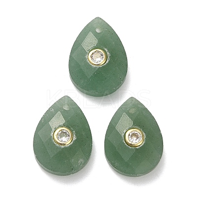 Natural Green Aventurine Pendants G-K371-03I-1
