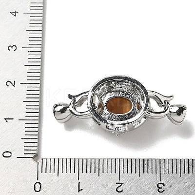 Brass Micro Pave Clear Cubic Zirconi Fold Over Clasps KK-R210-29P-1