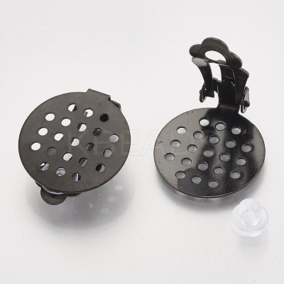 Electrophoresis 304 Stainless Steel Clip-on Earring Findings STAS-S104-01A-1