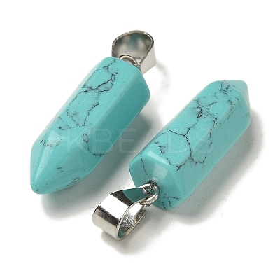 Synthetic Turquoise Pendants G-Z067-07P-05-1