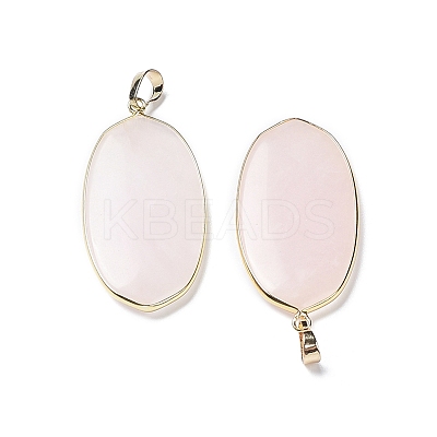 Natural Rose Quartz Pendants G-K338-05G-1