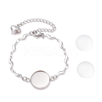 9Pcs 9 Style 304 Stainless Steel Bracelet Making STAS-UN0027-11-1
